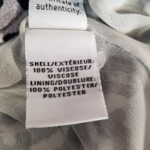 Diane Von Furstenberg DVF Black Gray Sleeveless Cheetah Animal Print Dress Sz 6 - Picture 6 of 7